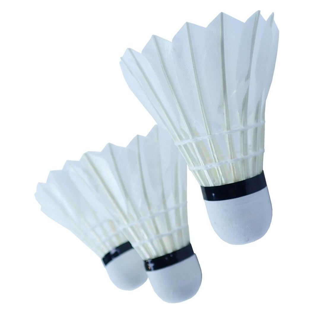 Kubi Sport Kubisport Lotki do Badmintona z Piórkami Piórkowe Zestaw Białe KUBISPORT 3 szt. (8595727404849)