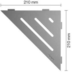 Schlüter Systems SHELF-E-S1 Wand-Ablagesystem Wave Aluminium TSG - strukturbeschichtet grau Höhe: 210 mm Breite: 210 mm