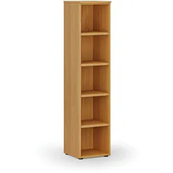 Büroregal PRIMO WOOD, 400 x 420 x 1781 mm, Buche