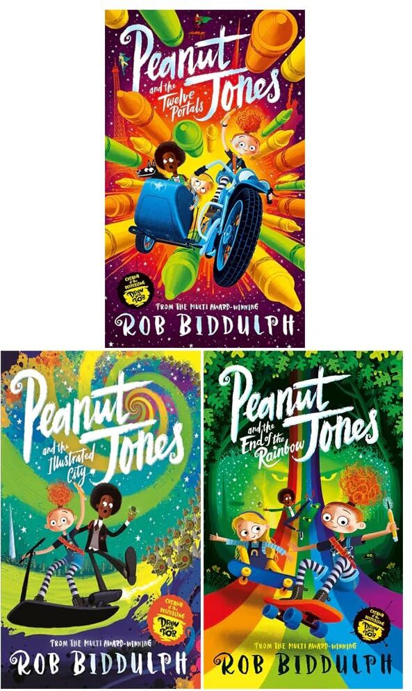 Pan Macmillan Peanut Jones 3 Book Collection Set by Rob Biddulph - Paperback - Illustrated Adventure Trilogy - Ages 8-12