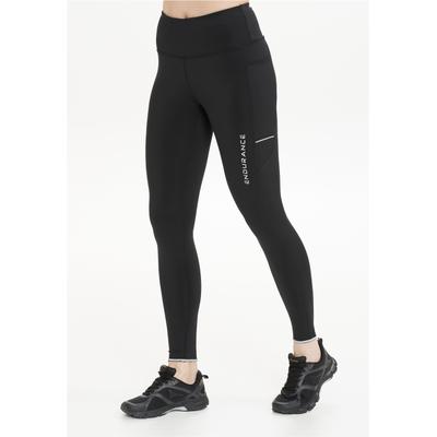 Lauftights ENDURANCE "Energy 2", Damen, Gr. 46, EURO-Größen, schwarz, 19% Elasthan, 81% Polyester, unifarben, Hosen, mit Kompression und Quick Dry-Technologie