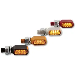Highsider, Motorrad Zubehör, LED Rück- Bremslicht Blinker LITTLE BRONX schwarz getönt