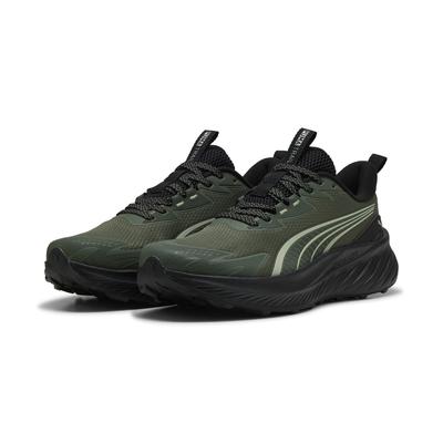 Trainingsschuh PUMA "Pounce Lite 2 Trailrunning-Laufschuhe Erwachsene", Damen, Gr. 40.5, grün (moss veil soft grass schwarz grün), Obermaterial: Textil, Synthetik. Futter: Textil. Innensohle: Textil. Laufsohle: Gummi, Schuhe