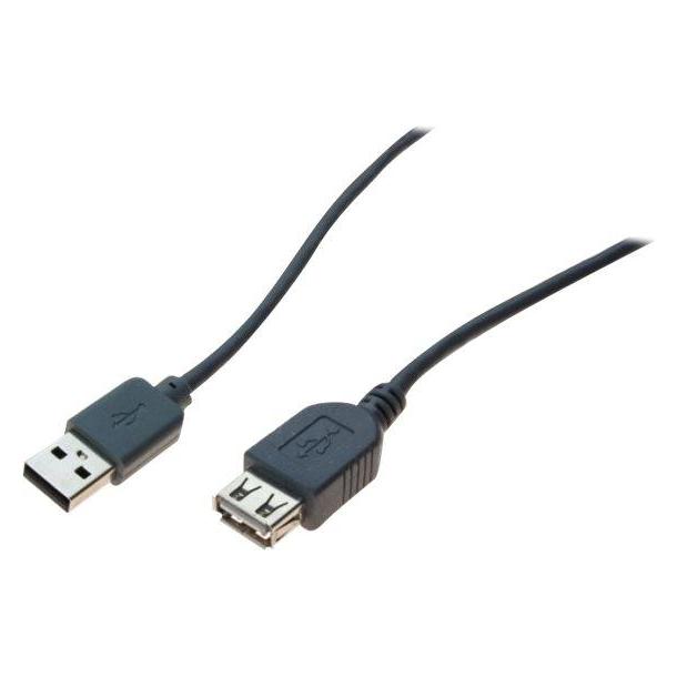 Exertis Connect USB 2.0 Verlängerungskabel, USB St. A / USB Bu. A, 0,6 m USB-Kabel für Standardanwendungen (0.60 m, USB 2.0) (532411)