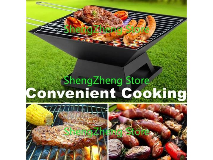 Barbecue carré chauffage extérieur jardin cheminée extérieure foyer Portable contracté Barbecue brasero poêle à bois chaud