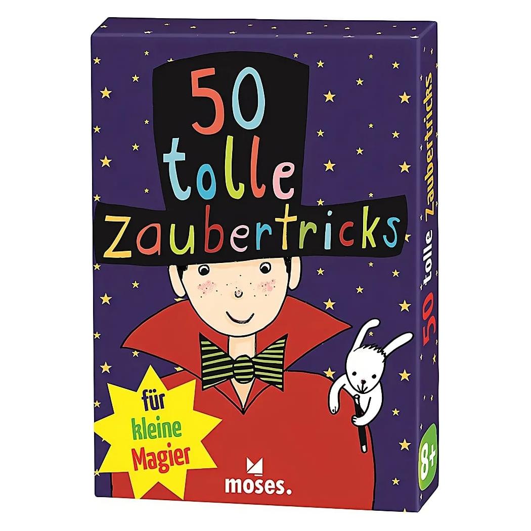 Moses MOS21090 - 50 tolle Zaubertricks für kleine Magier, für 1+ Spieler, ab 8 Jahre (DE-Ausgabe) (Deutsch, 1 - 10 Spieler) (MOS21090)