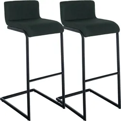 CLP 2er Set Barhocker Newport B Stoff - Farbe: dunkelgrau, Material: Stoff