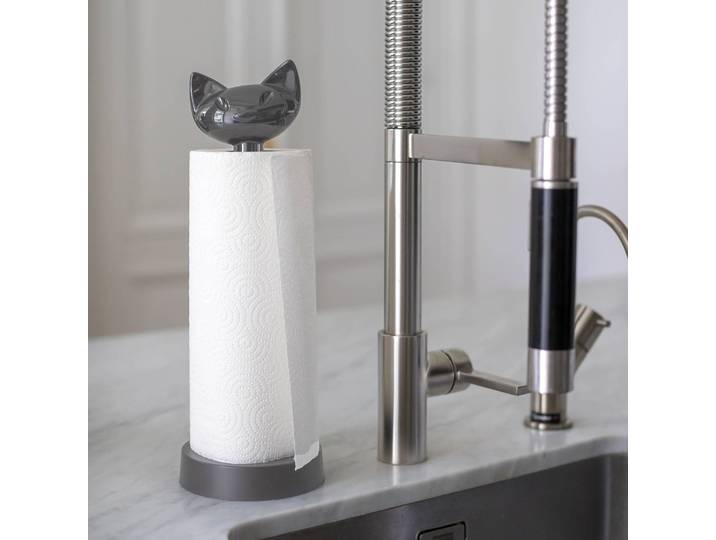Küchenrollenhalter Miaou Recycle Ø 13cm Grau/Grau