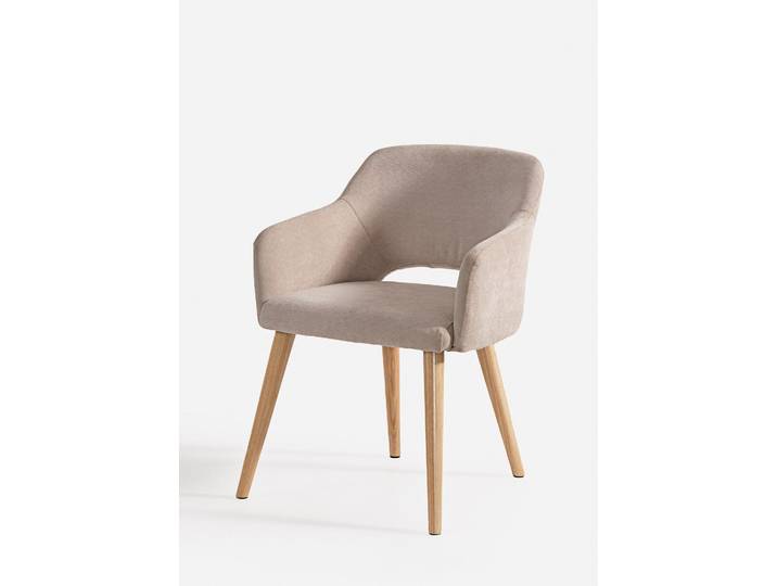 bonprix Stuhl, 77x59x57 cm, Stuhl mit Holzbeinen, beige