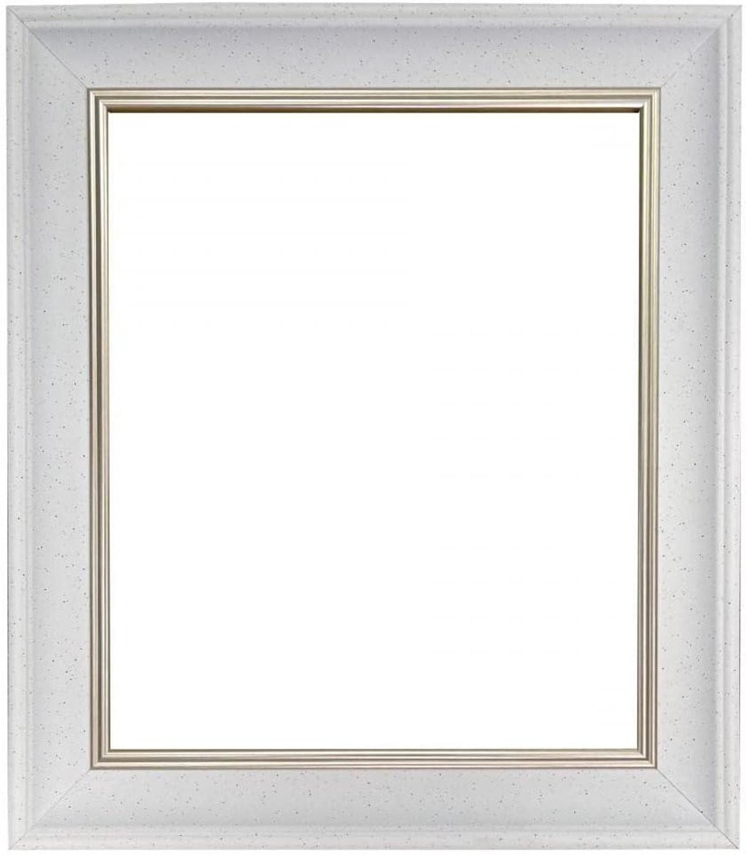 Scandi Fotolijst Wit met Gestippeld Design - Wandlijst en Posterlijst - 91.5 x 61 cm