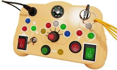 Uplift Treasures LED Busy Board Sensory Toy yellow
