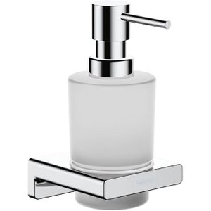 hansgrohe Seifenspender AddStoris, 41745000, zur Wandmontage, satiniertes Glas, 200ml