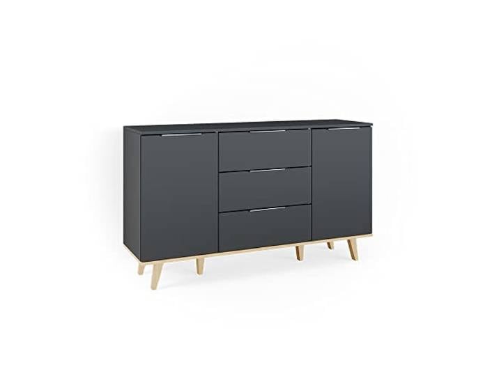 Vicco Kommode Nautica, Anthrazit, 138 x 82 cm zur Aufbewahrung von Kleidung und Alltagsgegenständen