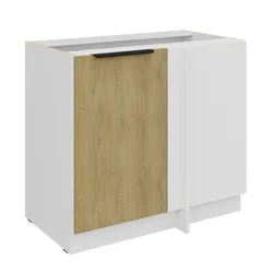 Küchen Eckunterschrank 105 cm CREMONA Eiche hell Küche Küchenzeile Küchenblock