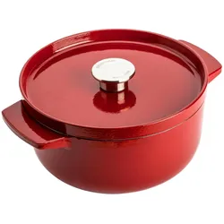 KitchenAid braadpan 26cm - gemailleerd gietijzer - keizer rood - rond, Pfanne + Kochtopf, Rot