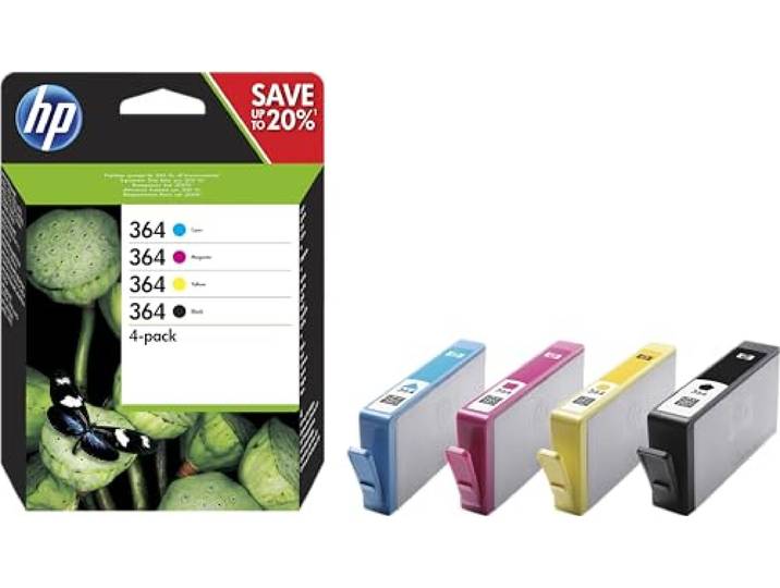 HP Cartouche d encre 364 Combo 4-Pack Capacité standard (N9J73AE) NOIR Normal