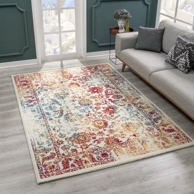 Teppich SANAT "Vintage 1606" Gr. 6, bunt, B:200cm H:13mm L:290cm, Kunstfaser, Teppiche, Teppich, Wohnzimmer, Kurzflor, Vintage Look, Retro
