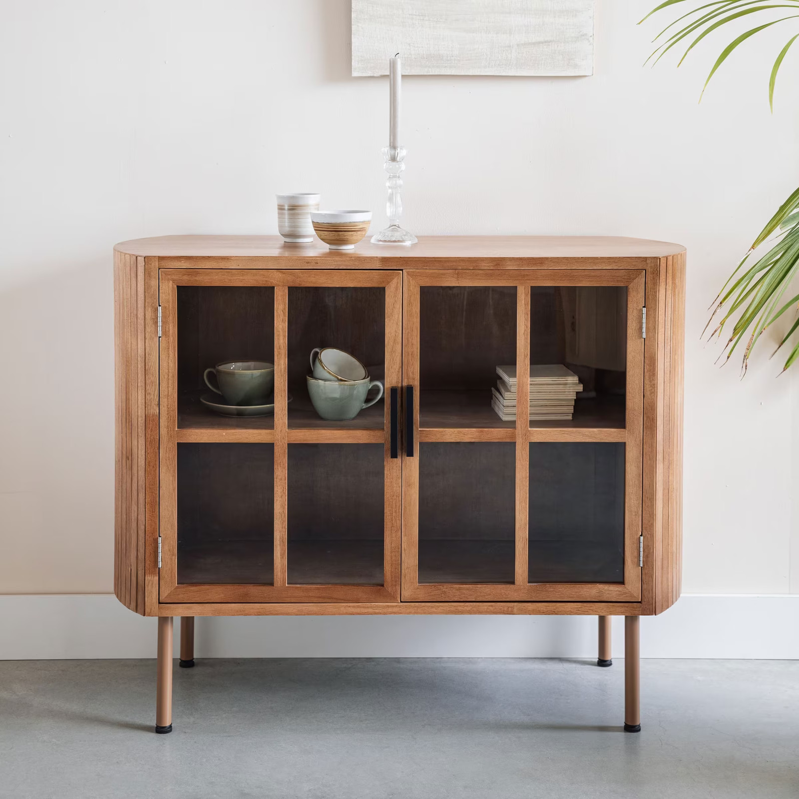ZILT Dressoir Horacio Modern Rubberhout - Bruin - Breedte: 100 cm