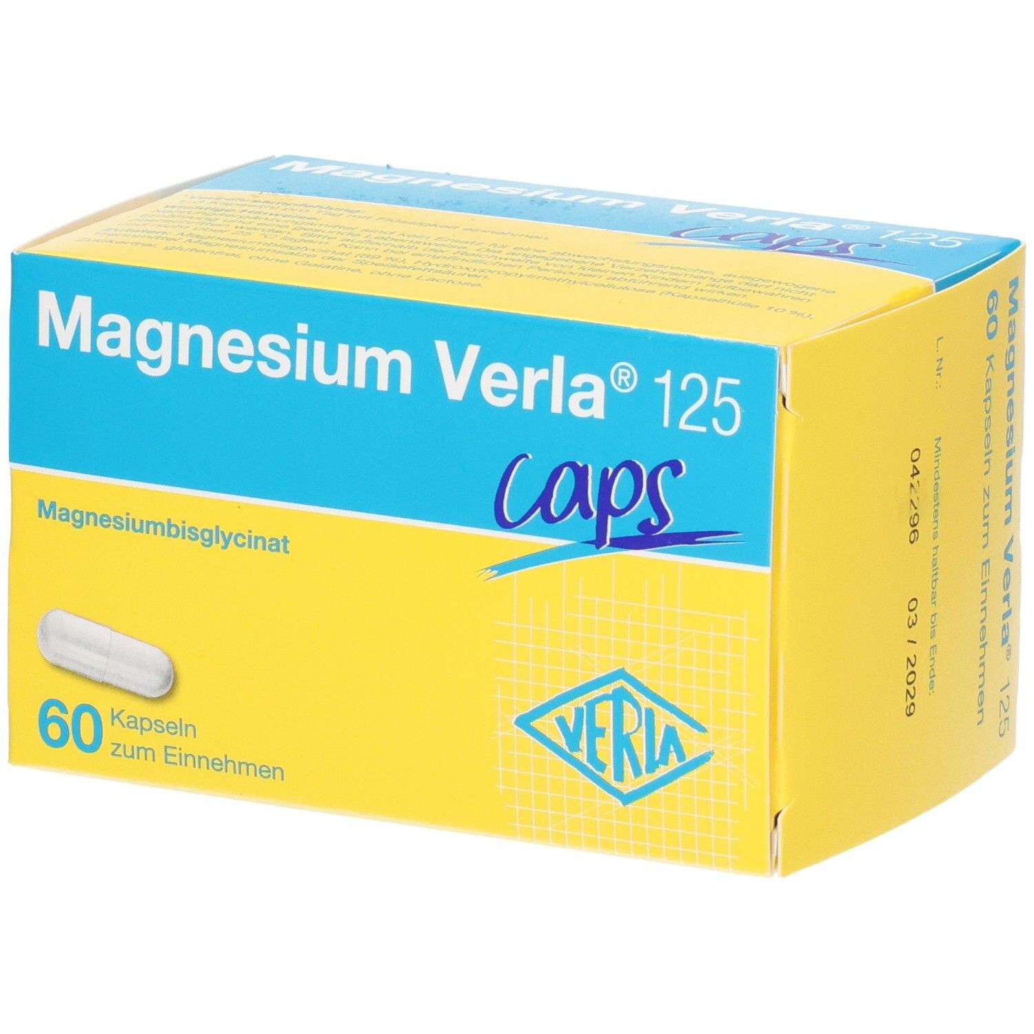 Magnesium Verla 125 Caps 60 St Kapseln