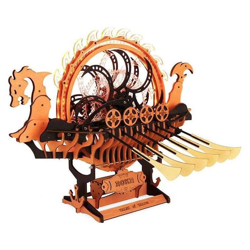Rokr Viking Dragon Ship - 3D Holzbausatz (LK802)