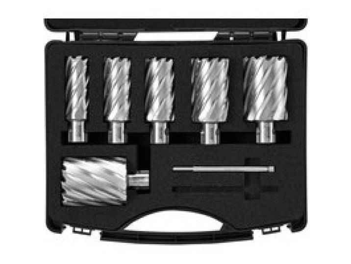 VEVOR Kronenbohrer-Set Metall 6 tlg. Kernbohrer-Satz 50,8 mm Schnitttiefe Ringschneider-Set, aus M2AL-Schnellarbeitsstahl Zubehör für Magnetbohrmaschinen