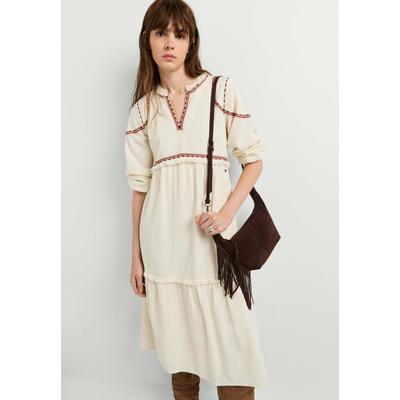 Midikleid PEPE JEANS "Midikleid GRACE DRESS", Damen, Gr. S, Normalgrößen, canvas weiß, 100% Baumwolle, Kleider Midikleid