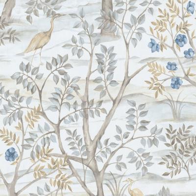 Galerie Wallcoverings Blooming Garden Collection Garden Crane Matte Finish Vinyl on Non-woven Wallpaper Roll