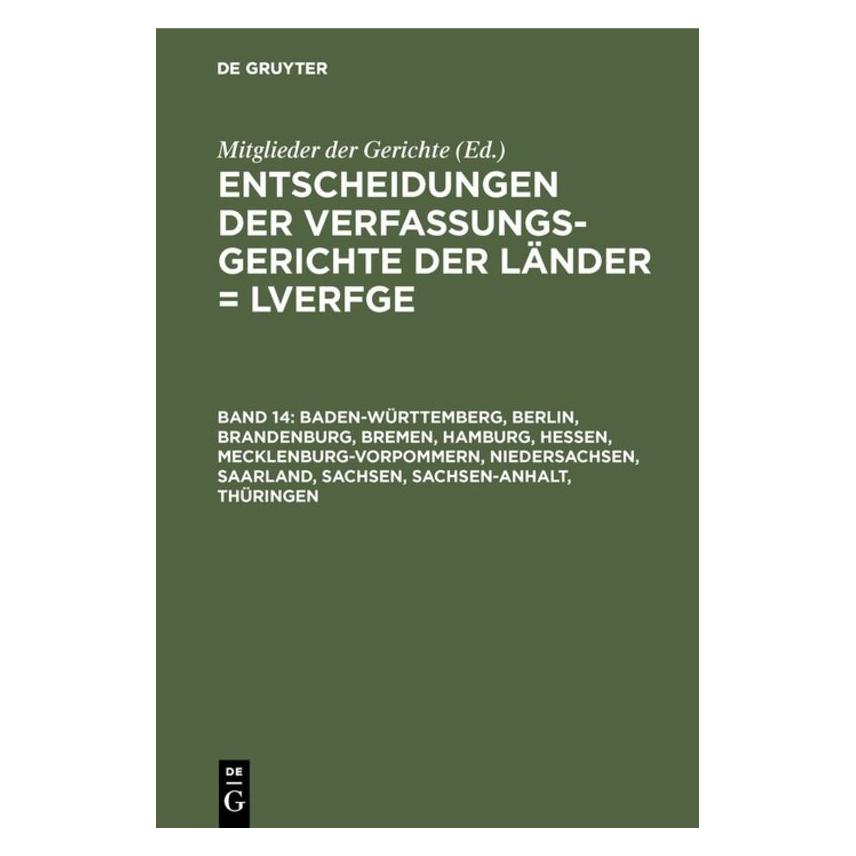 De Gruyter Entscheidungen d.Verfassungsgerichte.14 (66768727)