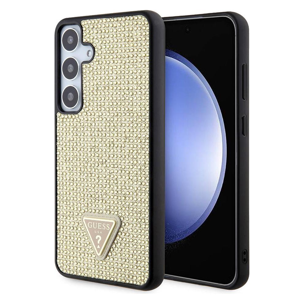 Guess GUHCMHDGPPD + S926 złoty/gold hardcase Rhinestone Triangle (Samsung Galaxy S24+) (GUHCS24MHDGPPD)
