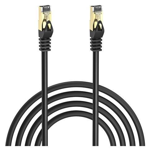 S-Link Kábel - SL-CAT7100M (S/FTP patch kábel, CAT7, fekete, aranyozott, 100m) (S/FTP, CAT7, 100 m) (KABSLISL-CAT7100M)