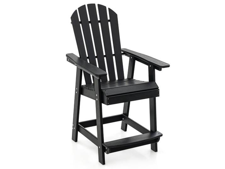 STUHL Hoher Adirondack Schwarz