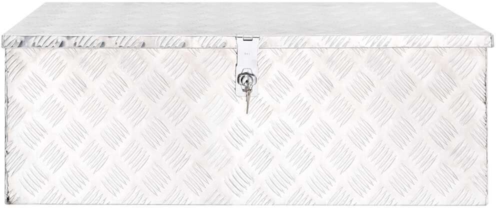 vidaXL Boîte de rangement Argenté 90x47x33,5 cm Aluminium