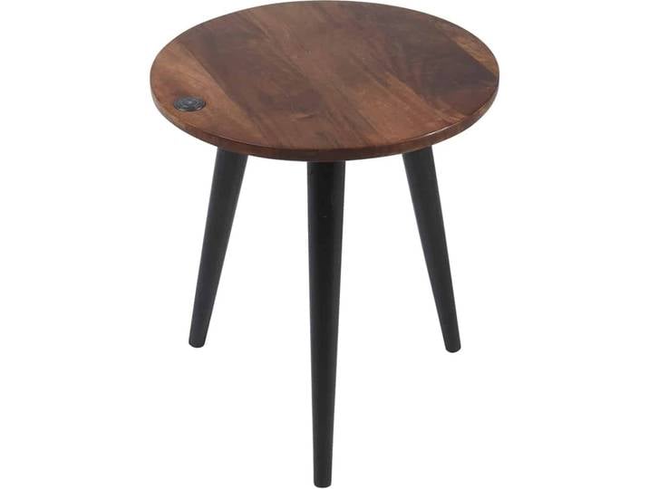 Beistelltisch 'Tom Tailor', rund 40 cm Massivholz, Metall Mango Modern Indien Indisch