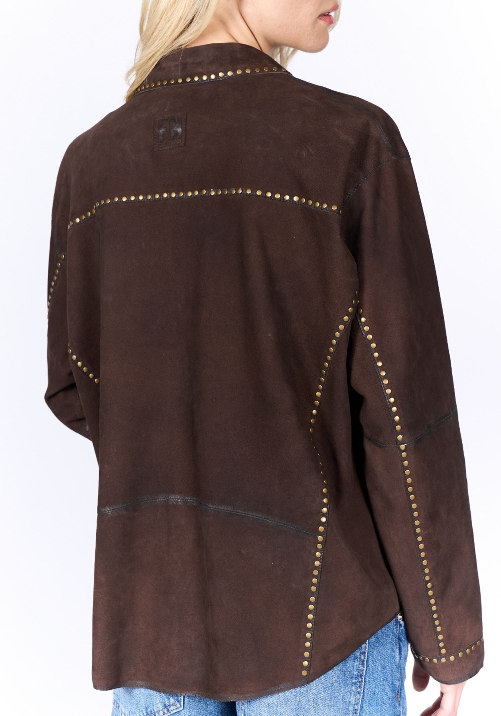 Lederjacke FREAKY NATION "West Orange-FN", Damen, Gr. XXL(44), braun, 100% Leder, normal, Jacken Lederjacke