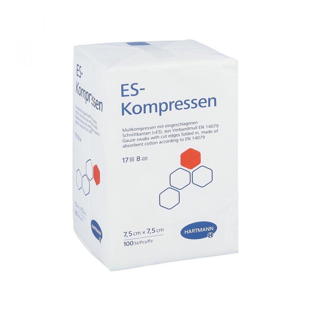 PAUL HARTMANN AG Es-kompressen unsteril 7,5x7,5 cm 8fach 01447192