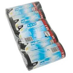 Papstar 22500 Müllbeutel, HDPE 35 l 69 cm x 55 cm schwarz 20 my