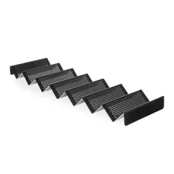 Halter für Sandwich/Hotdog - perforiert, HENDI, Schwarz, 580x170x(H)40mm
