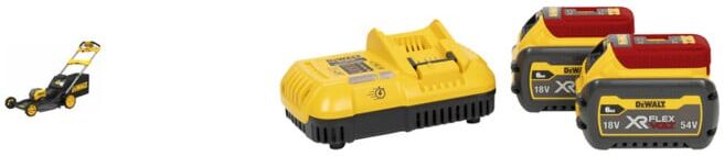 Set Dewalt Akku-Rasenmaeher(Antrieb), 53cm, 54 V + Starter-Set 2xAkku 54V /108 Wh DCB118T2-QW