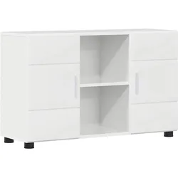 vidaXL Sideboard mit Regal FLORIN Hochglanz Weiß 88,5 x 30,5 x 55,5 cm