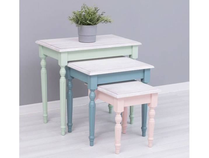 Beistelltisch 3er Set Pastell
