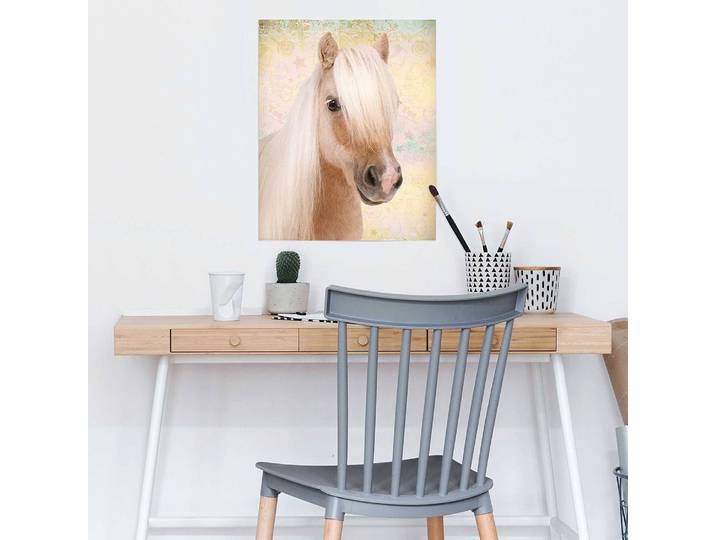 Poster Sweet Horse Papier Beige 40 x 50 x 0cm