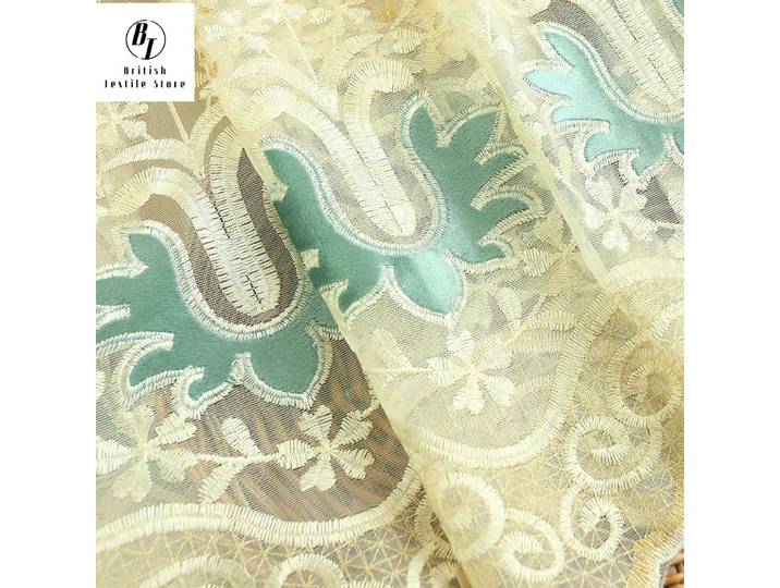 Rideaux en flanelle brodés, simples et à la mode, tissu d'ombrage vert, nouveau Style, pour salon, salle à manger, chambre à coucher
