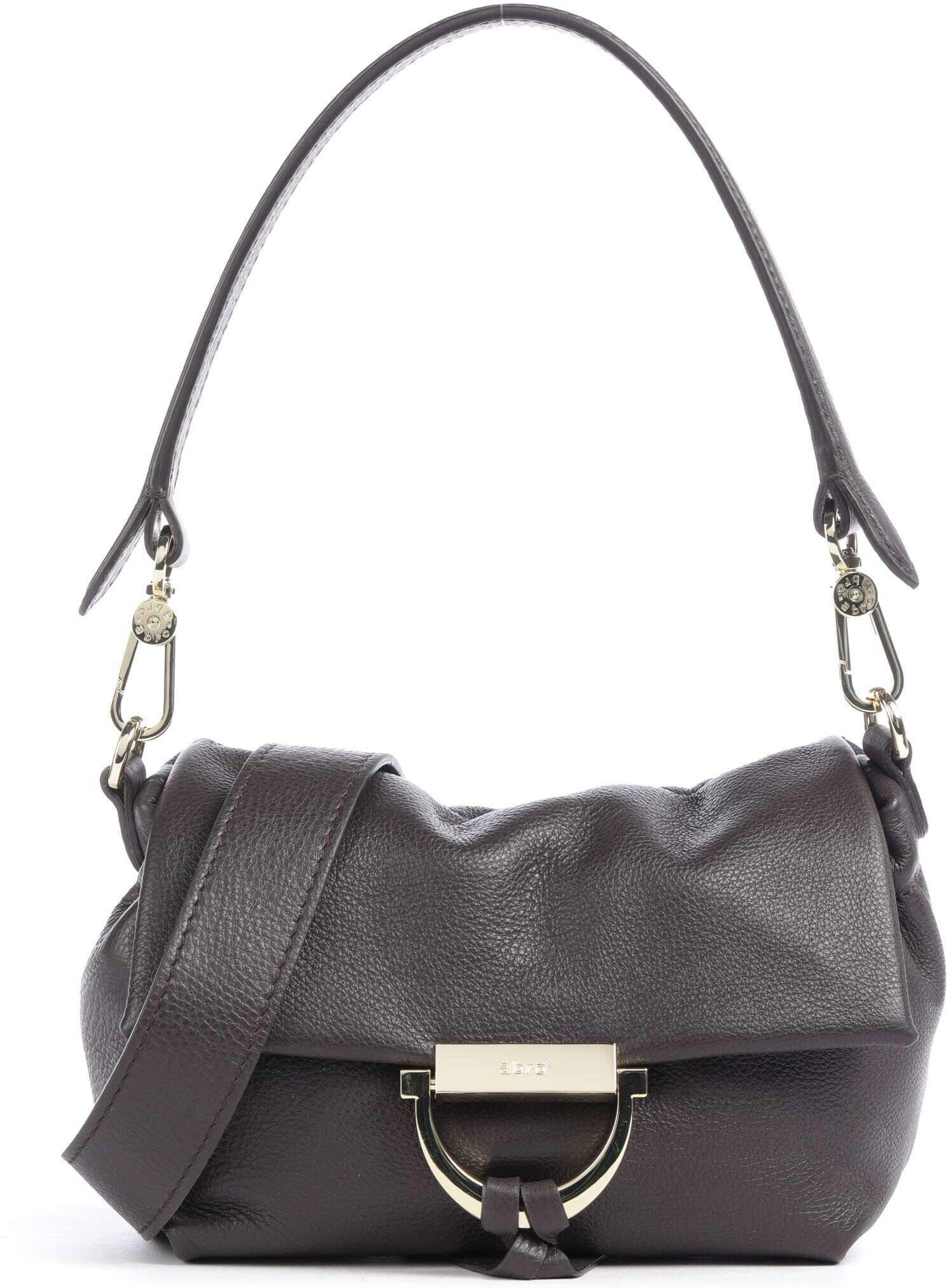 Abro Dalia Temi Small Schultertasche aus Leder, braun