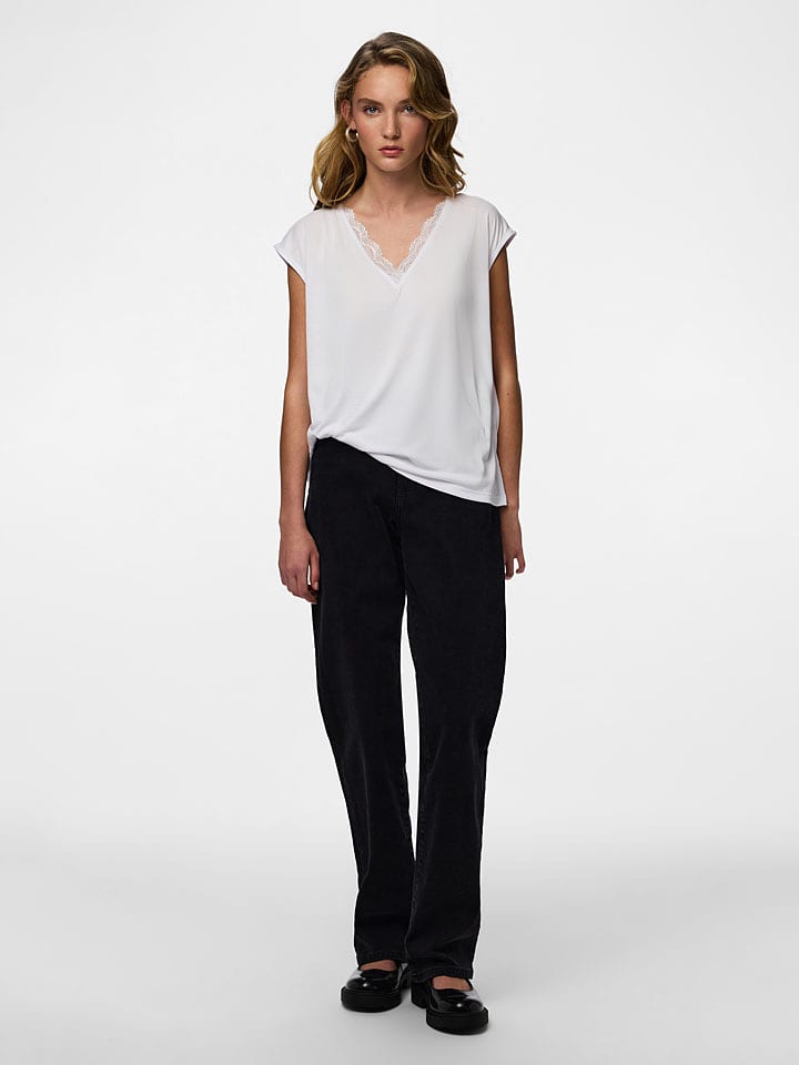 Pieces Shirt "Kamala" in Weiß - L