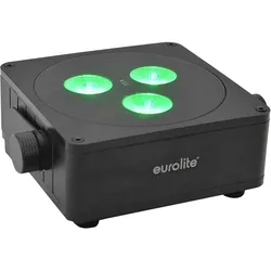 Eurolite Set 4x AKKU IP Flat Light 3 sw + Soft-Bag (8 W, LED), Scheinwerfer, Schwarz