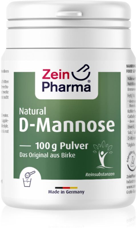 ZeinPharma Natural D-Mannose Pulver Nahrungsergänzungsmittel für Ihr Wohlbefinden 100 g