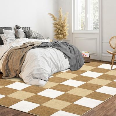 Garvee Soft Modern Checkered Checkerboard Area Rug