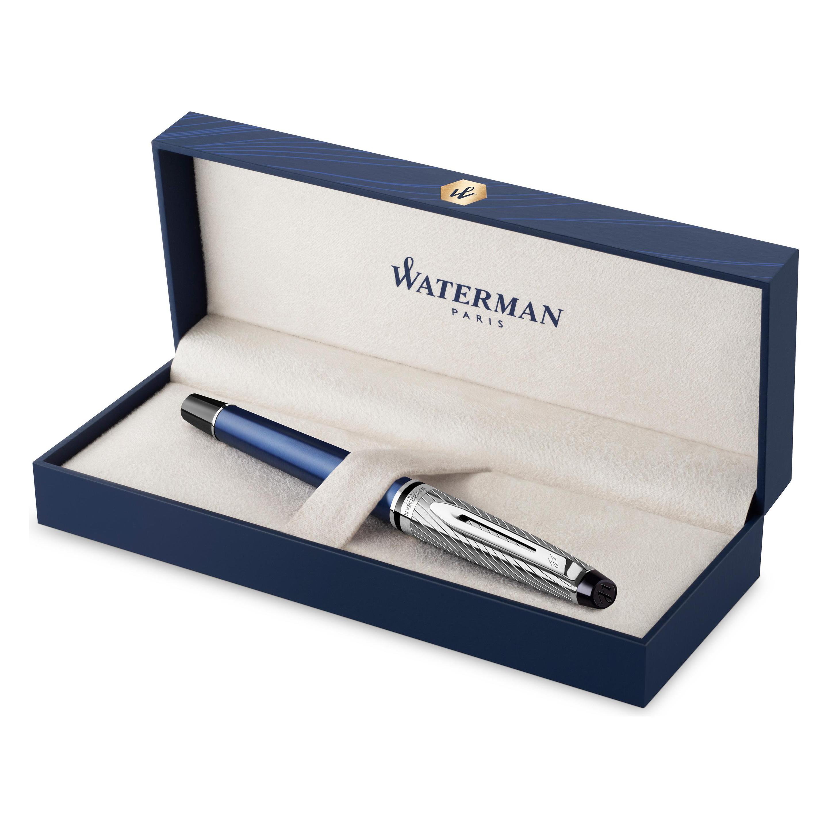 Waterman Rollerball Expert DeLuxe Blau C.C. (F-schwarz) (1x) (2187682)