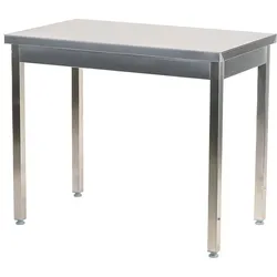 Romux® Edelstahltisch für Gastronomie Zentraltisch ohne Regal 800x800x850 mm Zerlegbar | Arbeitstisch aus Edelstahl Korrosionsbeständig