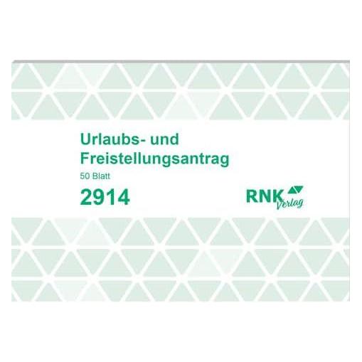 Rnk Verlag Vordruck "Urlaubs- und Freistellungsantrag" (50x) (2914)